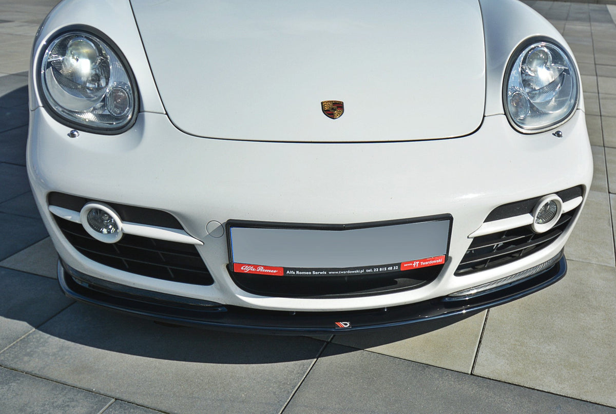 Street+ Spoilerlippe Front Ansatz V.2 passend für PORSCHE CAYMAN S 987C  schwarz Hochglanz – Ansicht 3