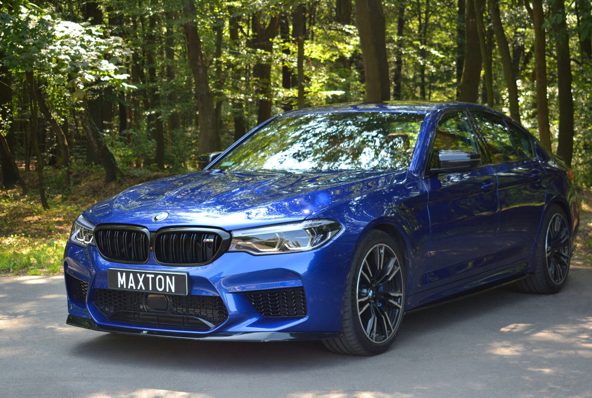 Street+ Spoilerlippe Front Ansatz V.1 passend für BMW M5 F90 schwarz Hochglanz – Ansicht 5