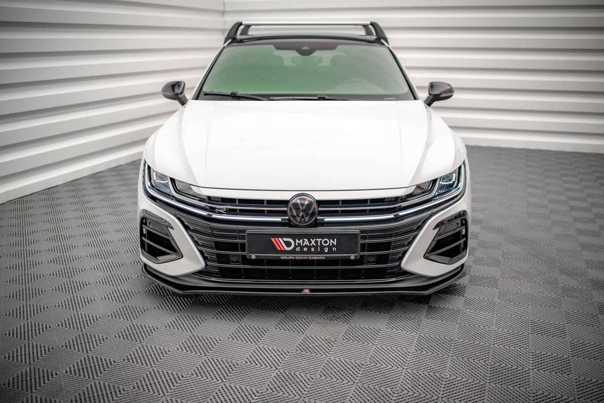 Street+ Spoilerlippe Front Ansatz V.3 passend für VW Arteon R Limousine / Shooting Brake Mk1 Facelift schwarz Hochglanz – Ansicht 1
