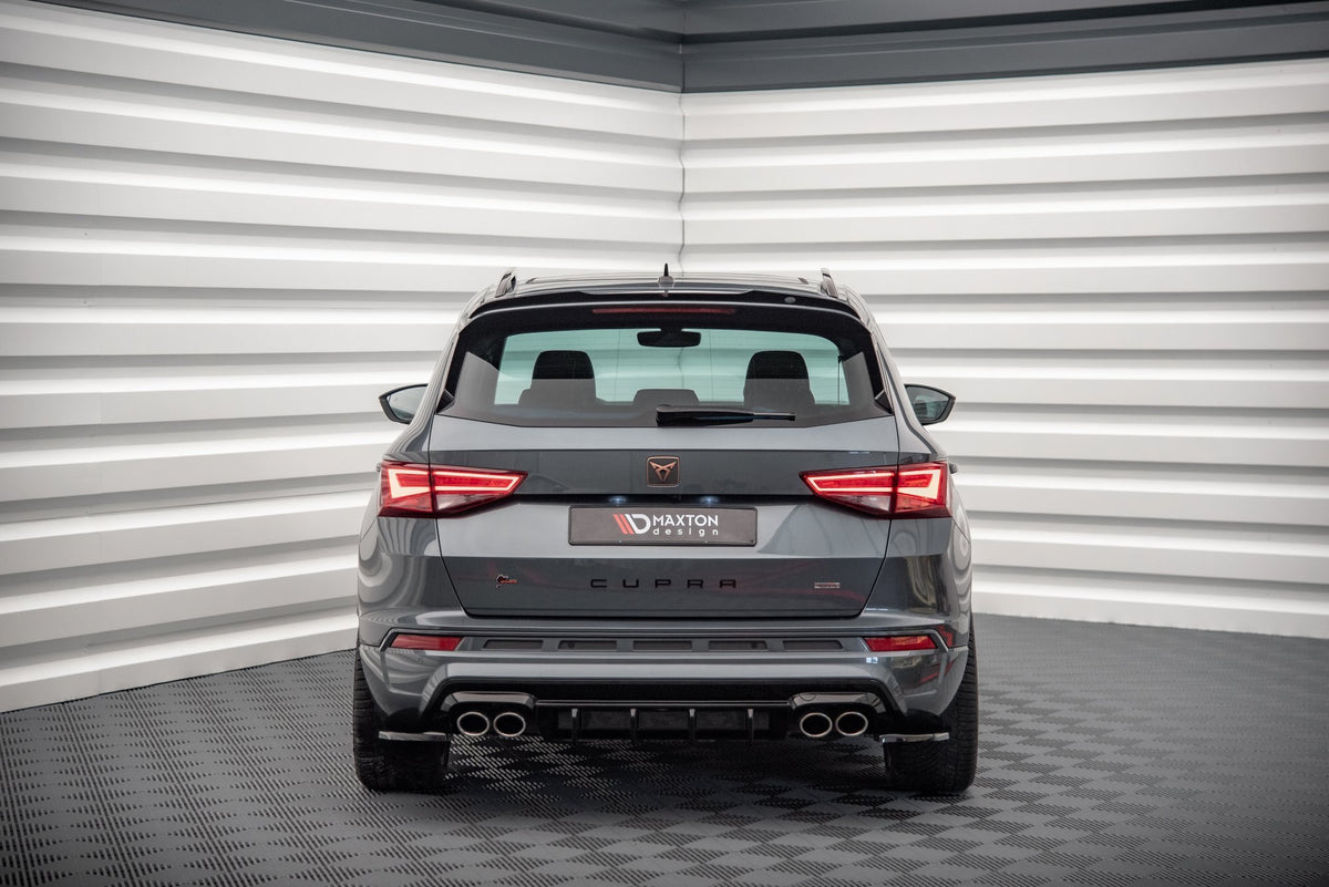Heck Ansatz Flaps Diffusor passend für Cupra Ateca Mk1 / Mk1 Facelift schwarz Hochglanz – Ansicht 3