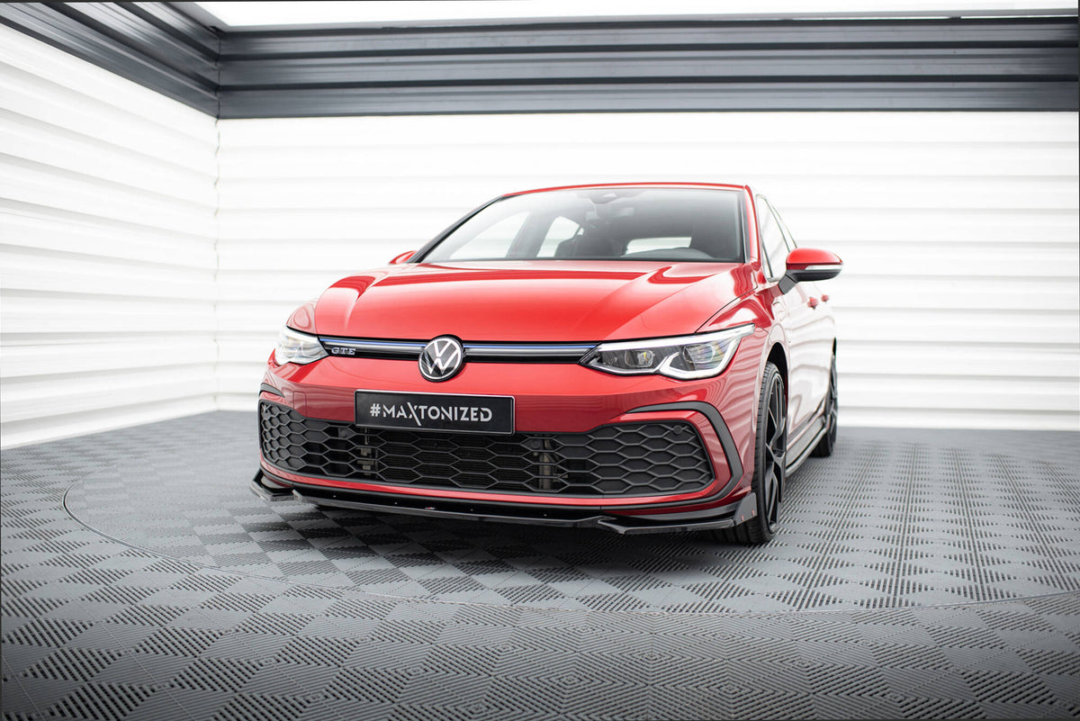 Street+ Spoilerlippe Front Ansatz V.2 + Flaps passend für VW Golf GTI / GTE / GTD / R-Line Mk8 – Ansicht 3