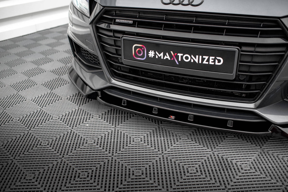 Street+ Spoilerlippe Front Ansatz V.2 passend für Audi TT S / S-Line 8S schwarz Hochglanz – Ansicht 3