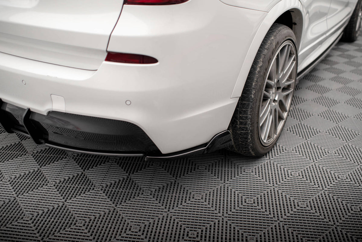 Heck Ansatz Flaps Diffusor passend für BMW X3 M-Paket F25 schwarz Hochglanz – Ansicht 4