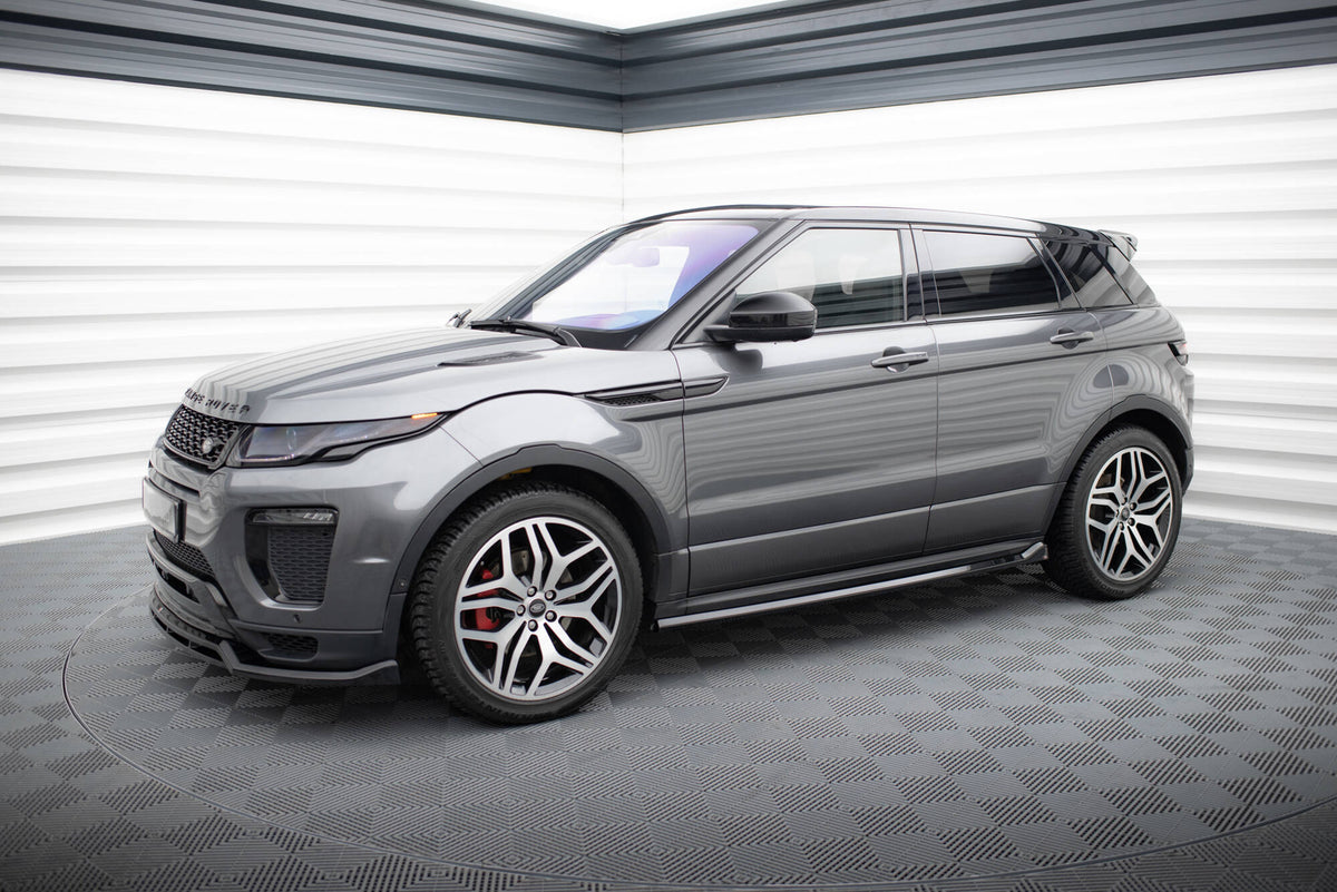 Street+ Seitenschweller Leisten passend für Land Rover Range Rover Evoque HSE Dynamic Mk1 Facelift schwarz Hochglanz – Ansicht 1