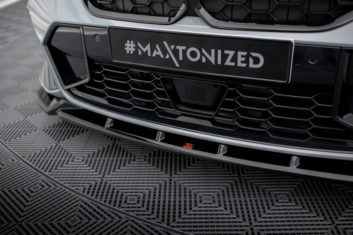 Street+ Spoilerlippe Front Ansatz V.1 passend für BMW 3er M340i / M-Paket G20 / G21 Facelift schwarz Hochglanz – Ansicht 3