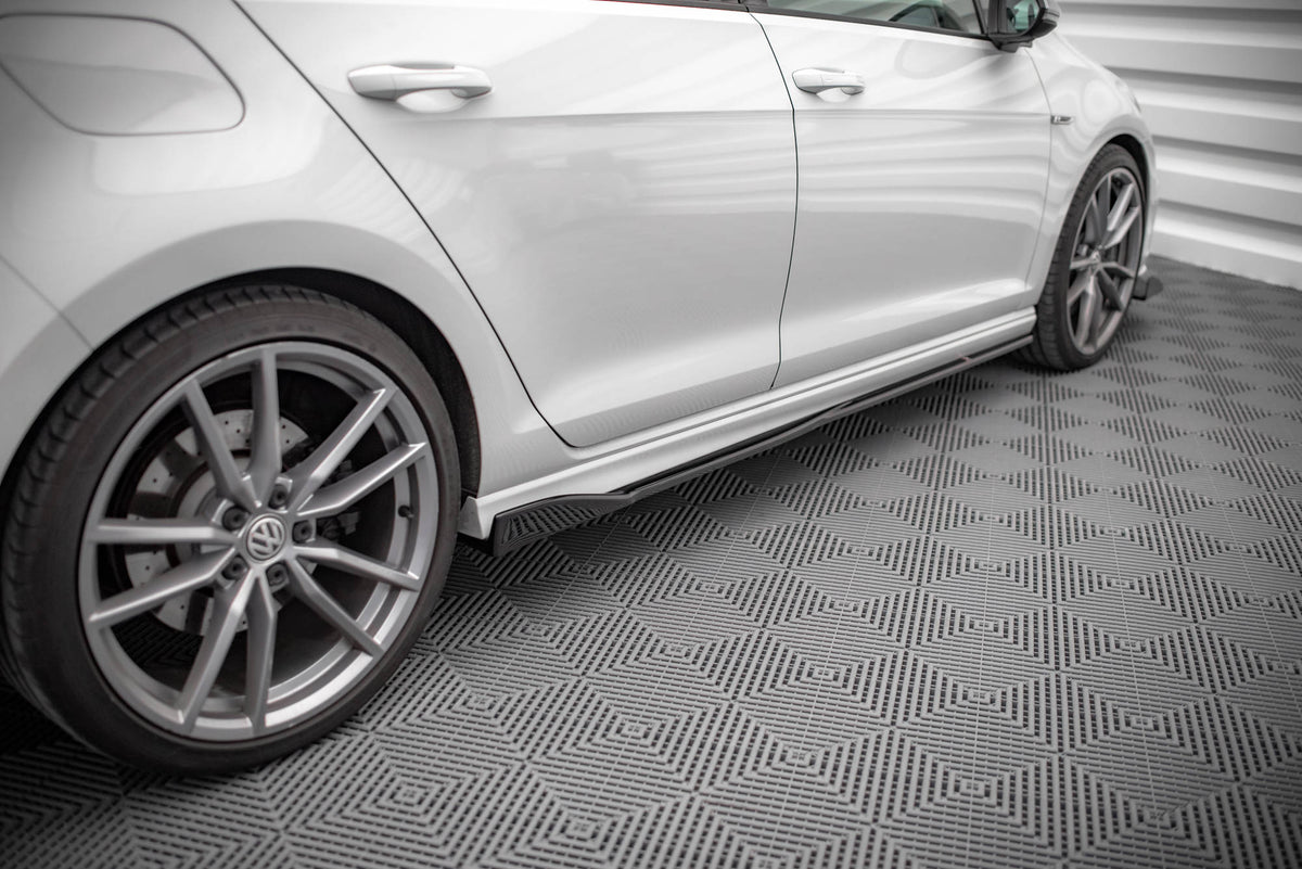 Street+ Seitenschweller Leisten V.2 passend für VW Golf R / R-Line Mk7 schwarz Hochglanz – Ansicht 3