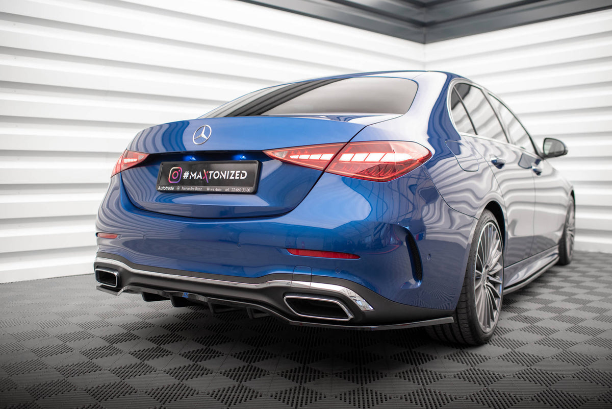 Street+ Mittlerer Diffusor RACE passend für Mercedes-Benz C AMG-Line W206 schwarz Hochglanz – Ansicht 5