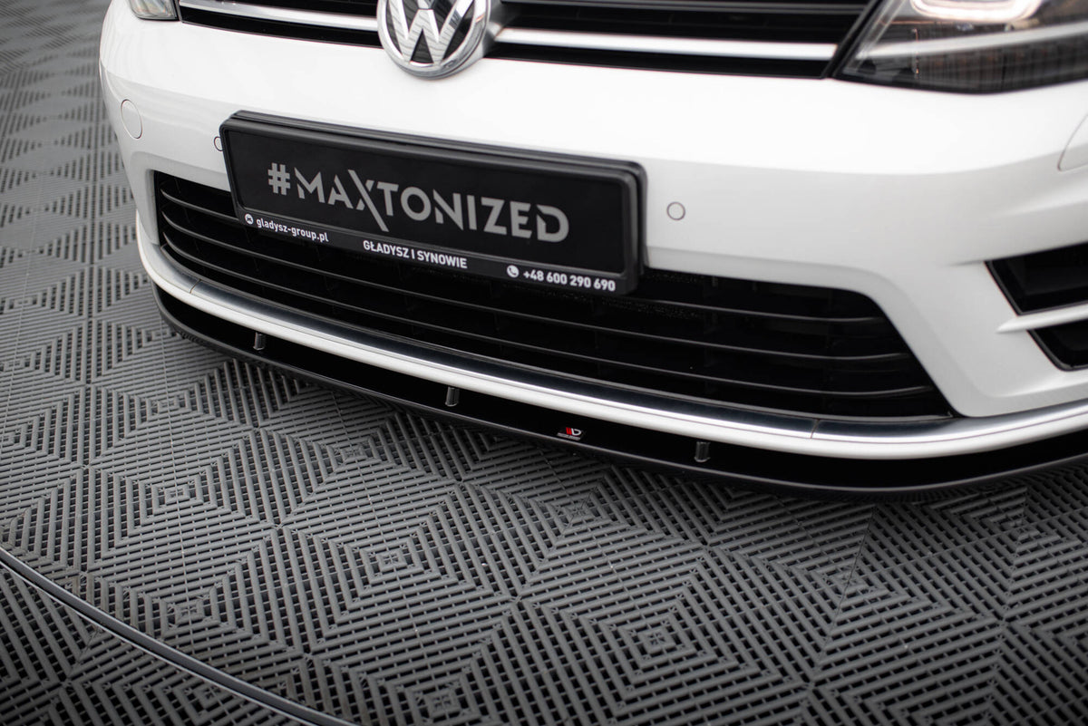Street+ Spoilerlippe Front Ansatz V.1 passend für VW Golf R / R-Line Mk7  schwarz Hochglanz – Ansicht 3