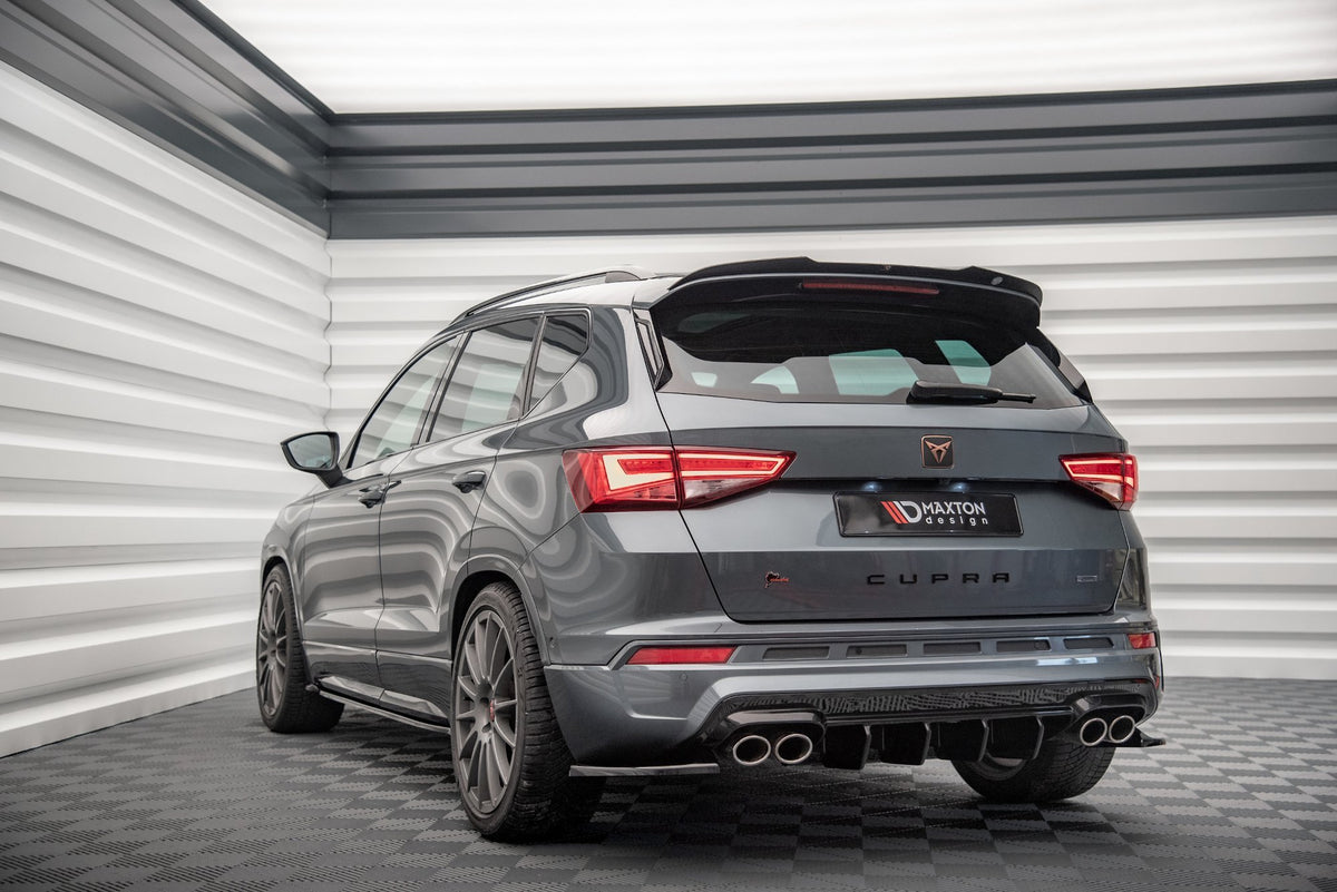 Diffusor Heck Ansatz passend für Cupra Ateca Mk1 / Mk1 Facelift schwarz Hochglanz – Ansicht 1