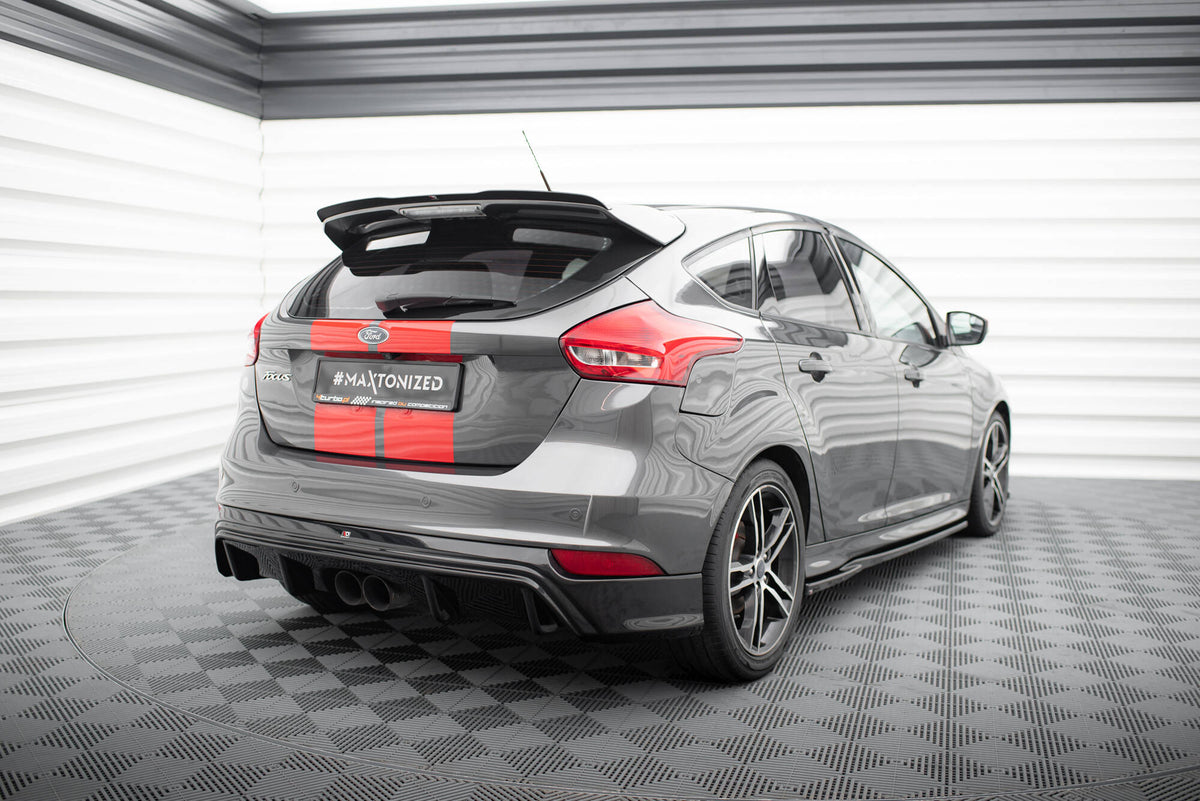 Diffusor Heck Ansatz passend für Ford Focus ST Mk3 Facelift (RS-Look) schwarz Hochglanz – Ansicht 1