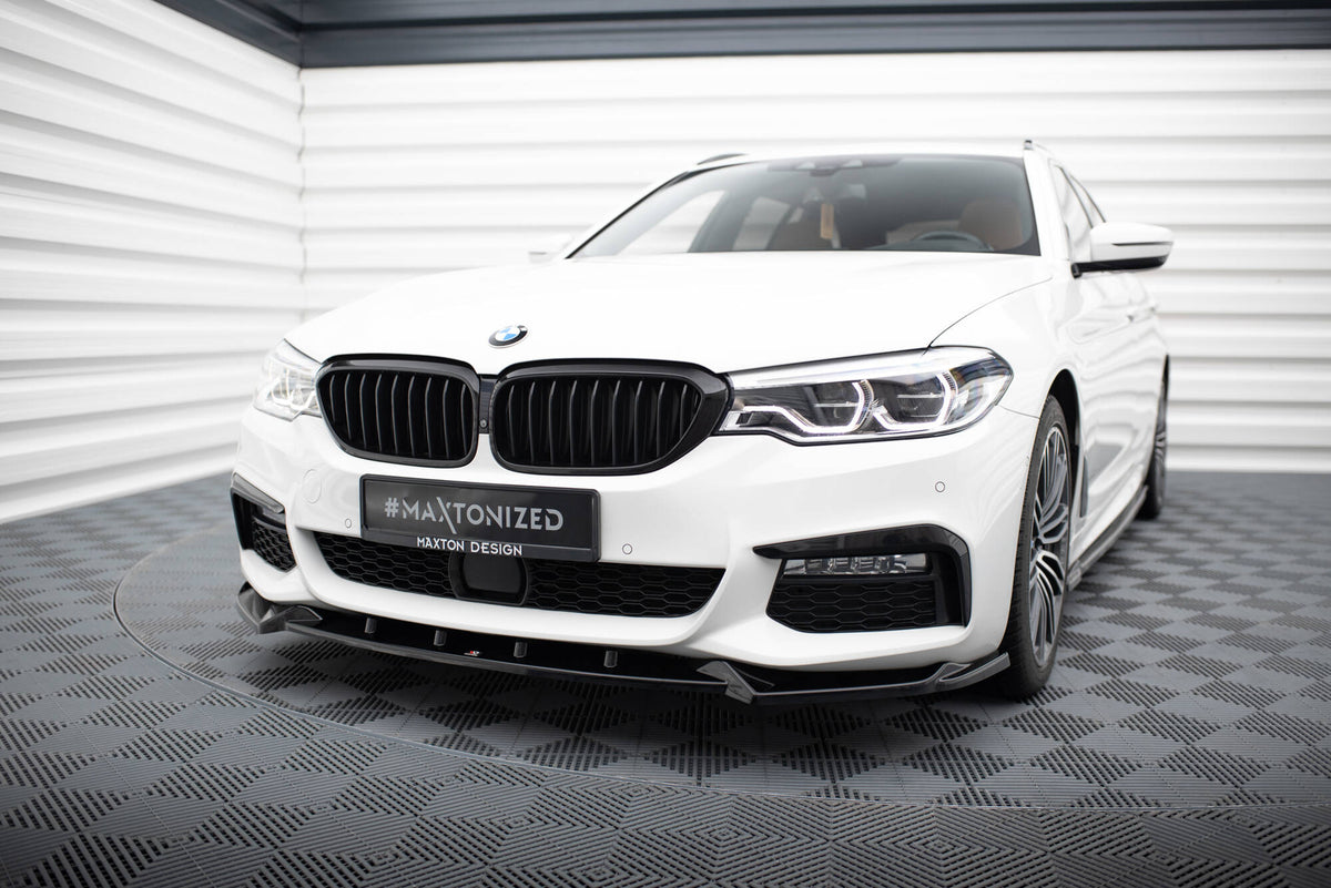Street+ Spoilerlippe Front Ansatz V.4 passend für BMW 5er M-Paket / M550d / M550i G30/ G31 M-Paket schwarz Hochglanz – Ansicht 3