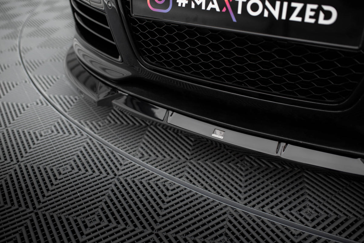 Street+ Spoilerlippe Front Ansatz V.2 passend für Audi RS6 Avant C6 schwarz Hochglanz – Ansicht 3