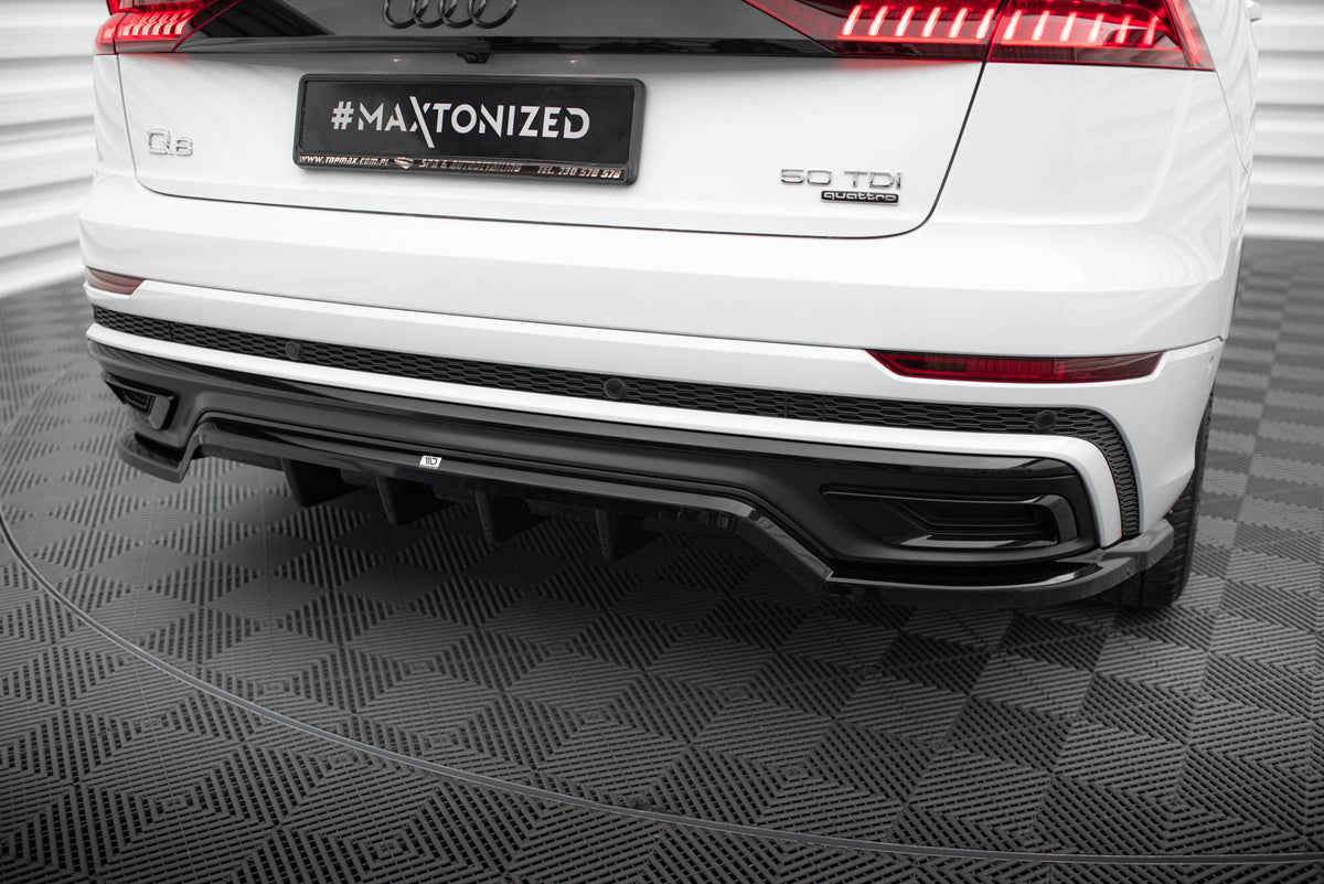 Street+ Mittlerer Diffusor RACE passend für Audi Q8 S-Line Mk1 schwarz Hochglanz – Ansicht 4