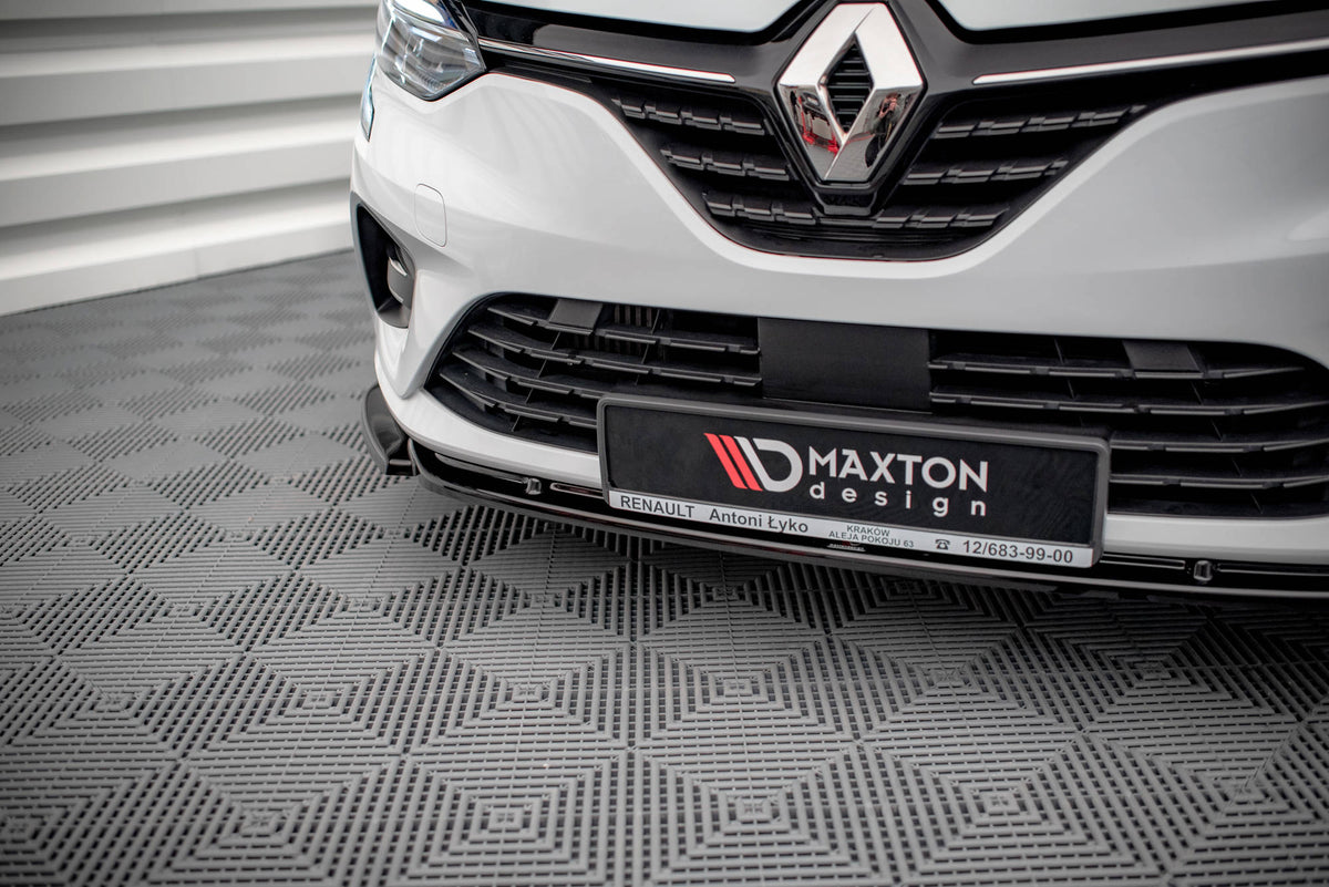 Street+ Spoilerlippe Front Ansatz V.1 passend für Renault Clio Mk5 schwarz Hochglanz – Ansicht 4