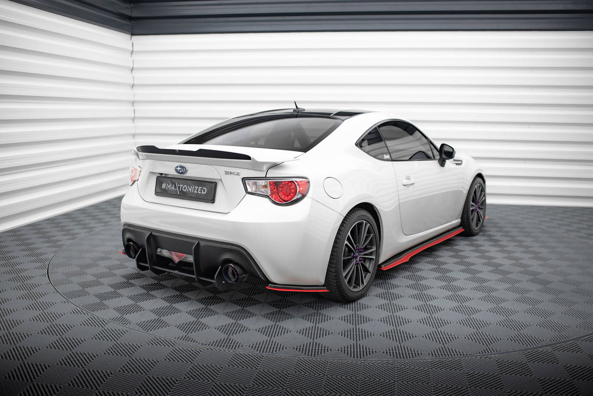 Heck Ansatz Flaps Diffusor V.2 passend für Subaru BRZ Mk1 / Mk1 Facelift schwarz Hochglanz – Ansicht 1