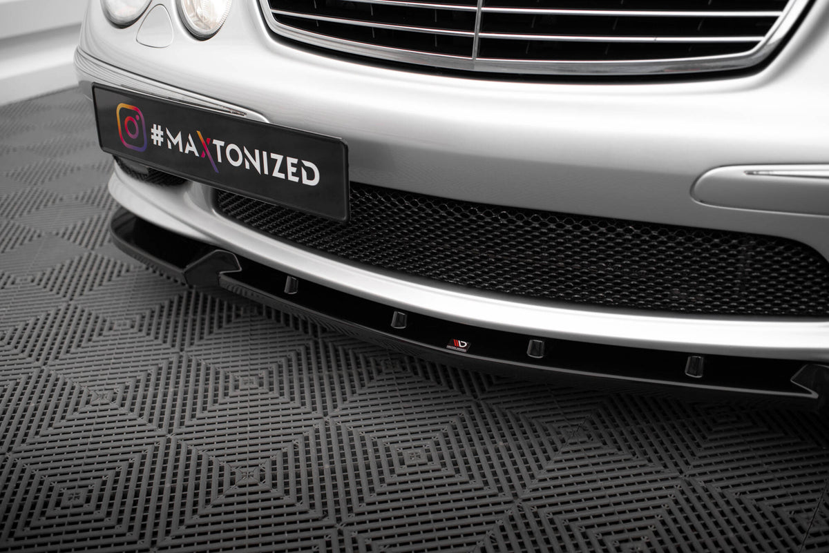 Street+ Spoilerlippe Front Ansatz passend für Mercedes-Benz E 55 AMG W211 schwarz Hochglanz – Ansicht 3
