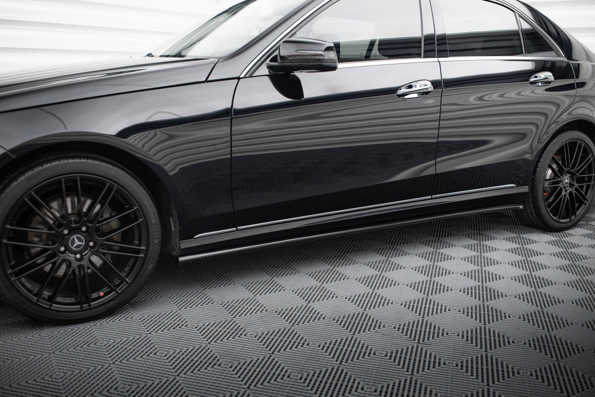 Street+ Seitenschweller Leisten passend für Mercedes-Benz E W212 Facelift schwarz Hochglanz – Ansicht 3