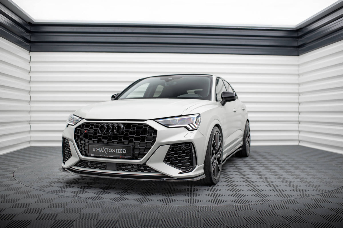 Street+ Spoilerlippe Front Ansatz V.2 passend für Audi RSQ3 Sportback / SUV F3 schwarz Hochglanz – Ansicht 3