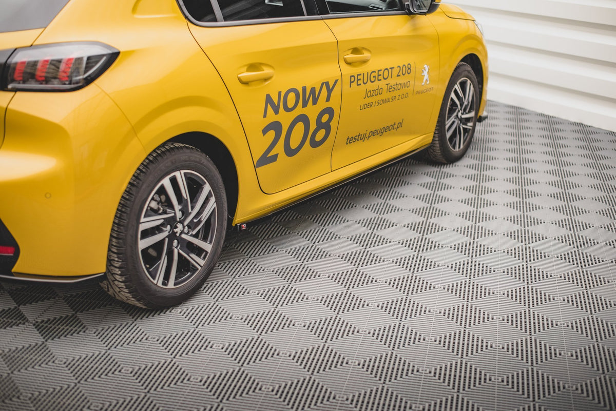 Street+ Seitenschweller Leisten passend für Peugeot 208 Mk2 schwarz Hochglanz – Ansicht 3