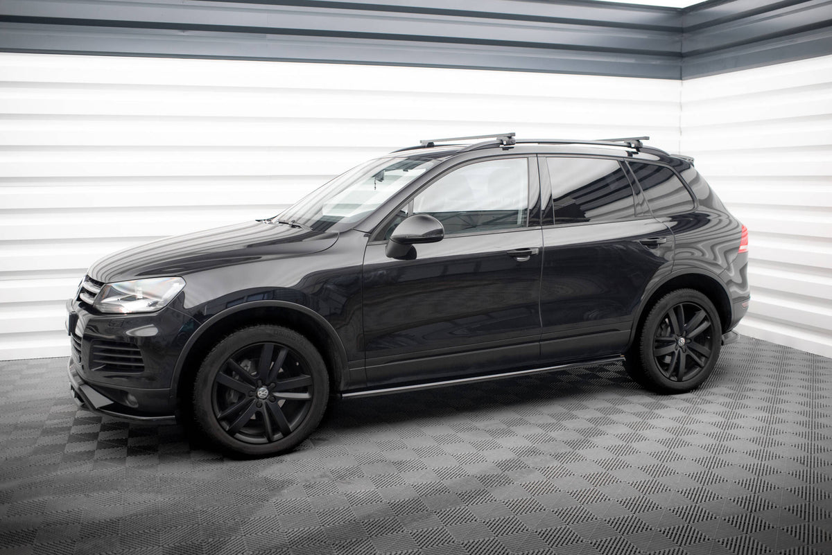Street+ Seitenschweller Leisten passend für VW Touareg Mk2 schwarz Hochglanz – Ansicht 1