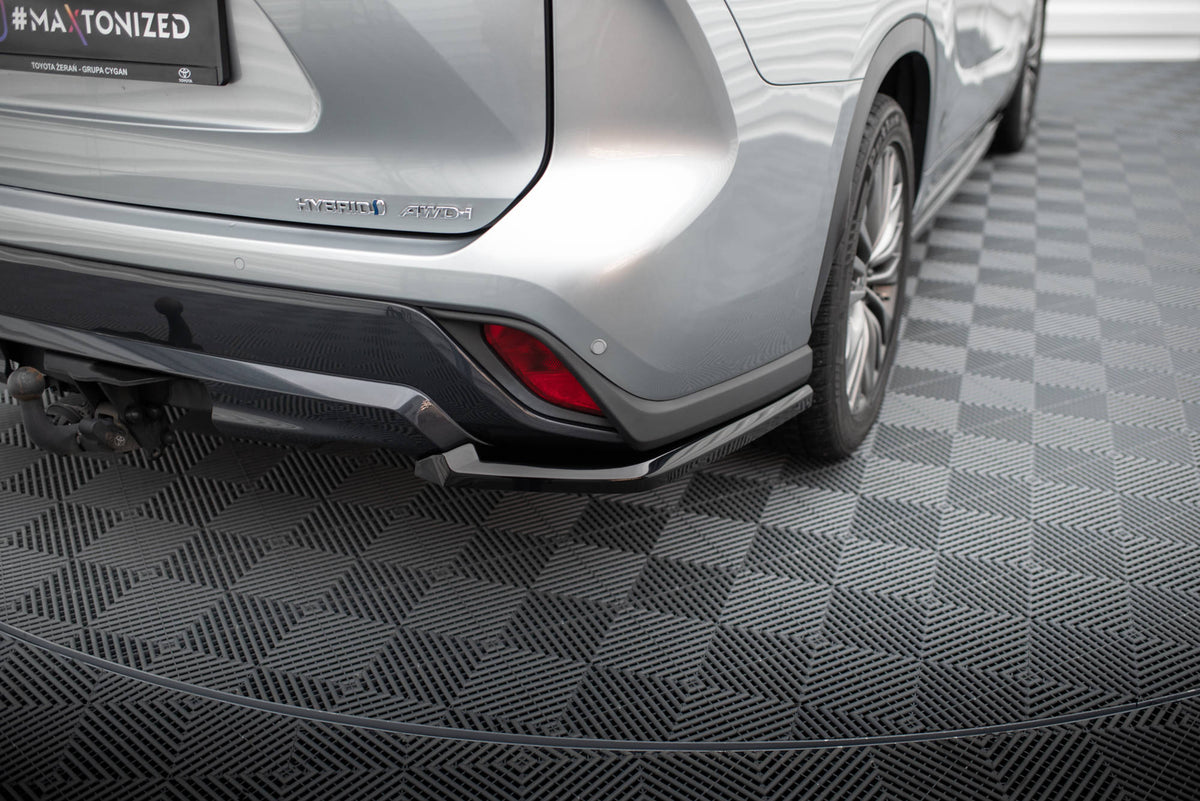 Heck Ansatz Flaps Diffusor passend für Toyota Highlander Mk4 schwarz Hochglanz – Ansicht 3
