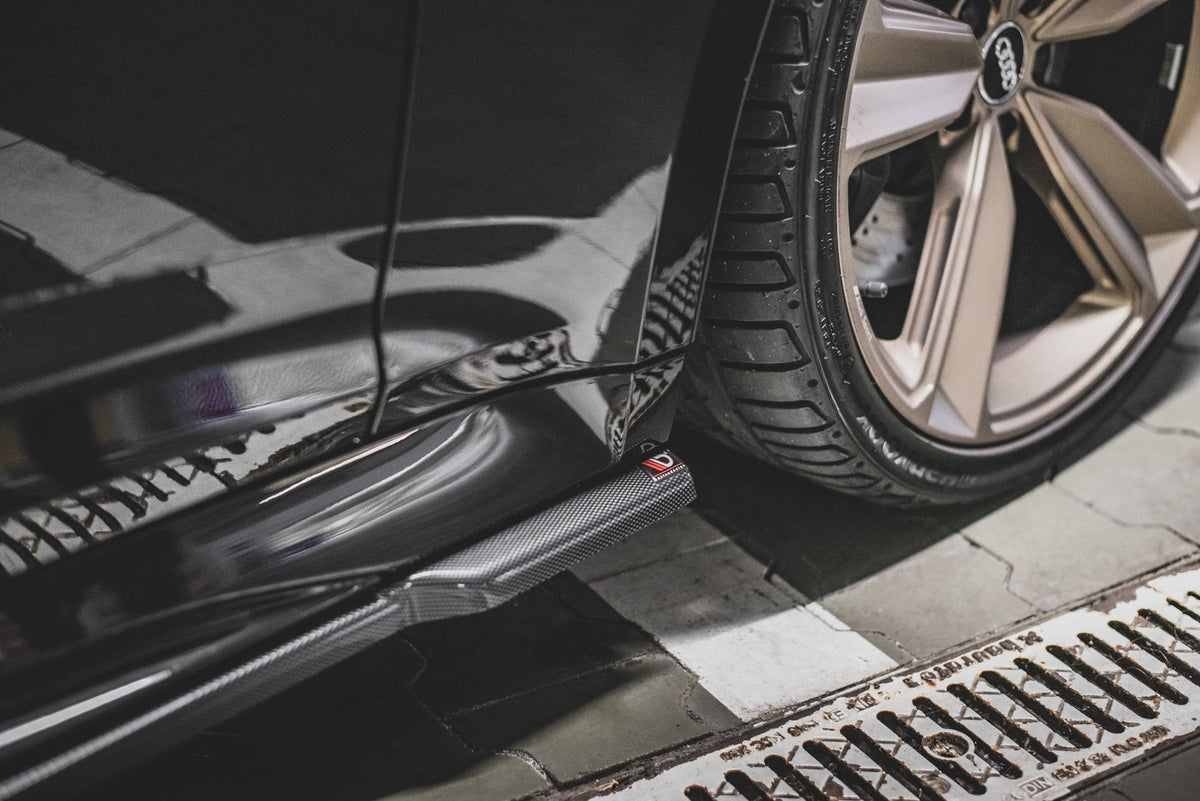 Street+ Seitenschweller Leisten passend für Audi RS5 Sportback F5 Facelift schwarz Hochglanz – Ansicht 3