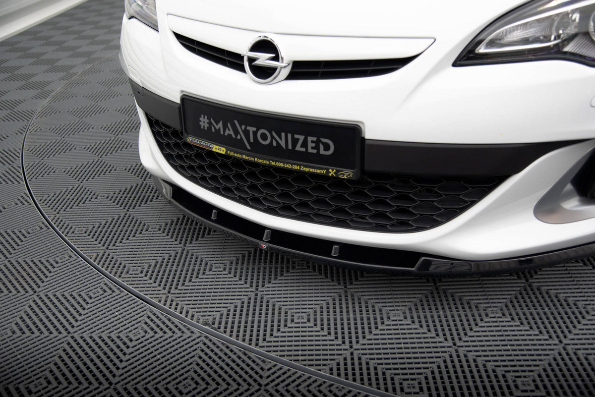 Street+ Spoilerlippe Front Ansatz passend für Opel Astra J OPC/VXR Nurburg schwarz Hochglanz – Ansicht 4