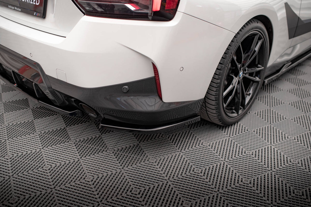 Heck Ansatz Flaps Diffusor V.2 passend für BMW 2 Coupe M-Paket G42 schwarz Hochglanz – Ansicht 3