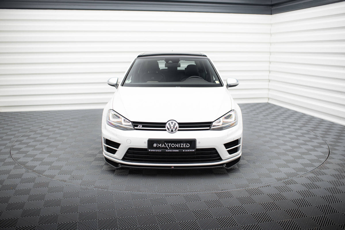 Street+ Spoilerlippe Front Ansatz V.2 passend für VW Golf R / R-Line Mk7  schwarz Hochglanz – Ansicht 1