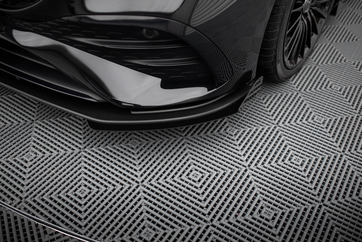Front Stoßstange Flaps passend für Mercedes-AMG A35 W177 Facelift schwarz Hochglanz – Ansicht 4
