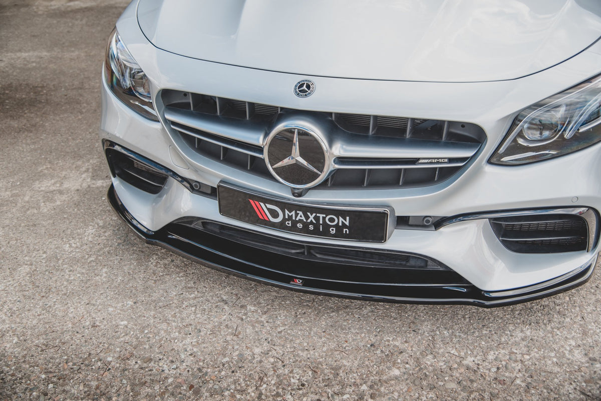 Street+ Spoilerlippe Front Ansatz V.2 passend für Mercedes-Benz E63 AMG Kombi/Limousine S213/W213 schwarz Hochglanz – Ansicht 5