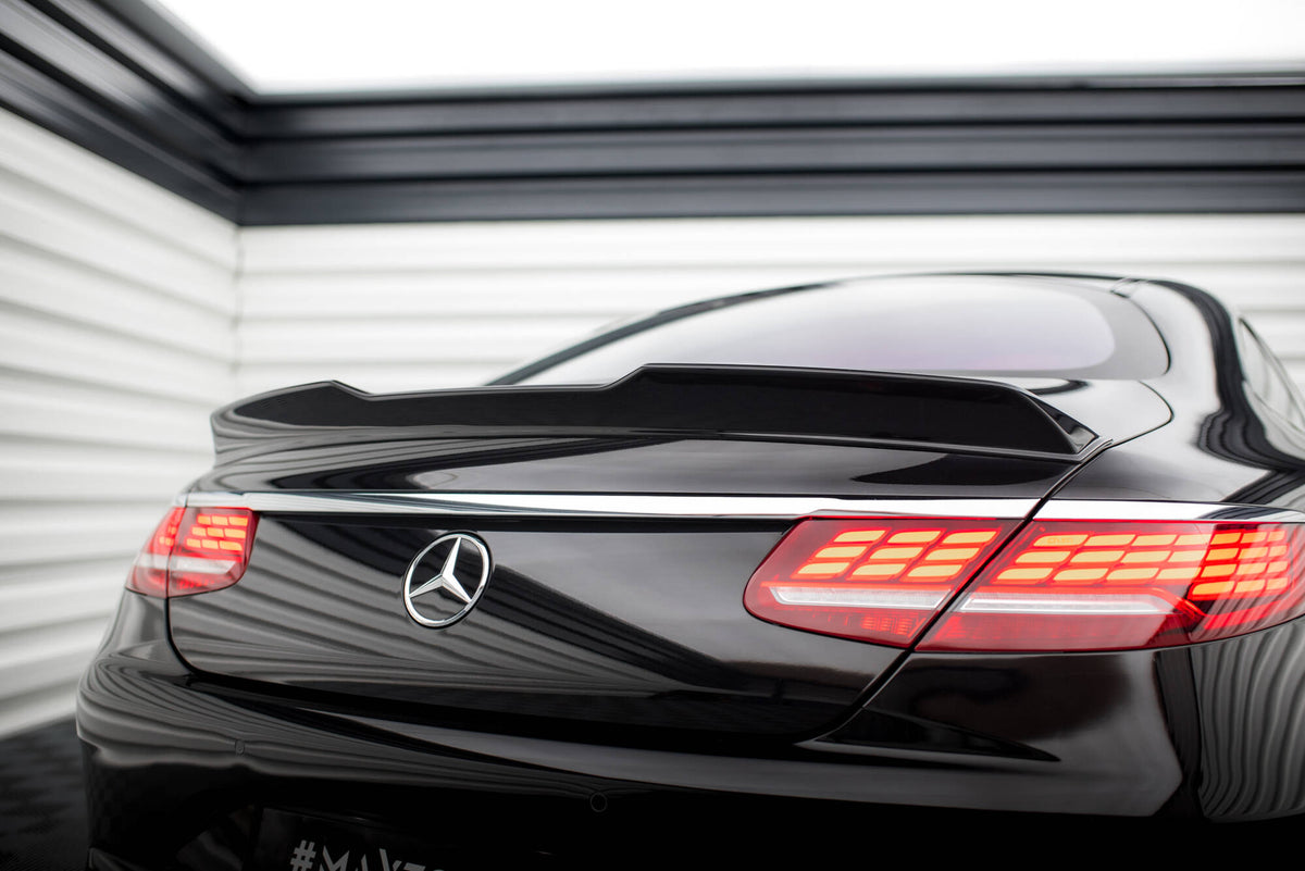 Heckspoiler Lippe 3D Mercedes-Benz S Coupe AMG-Line C217 Facelift schwarz Hochglanz – Ansicht 1