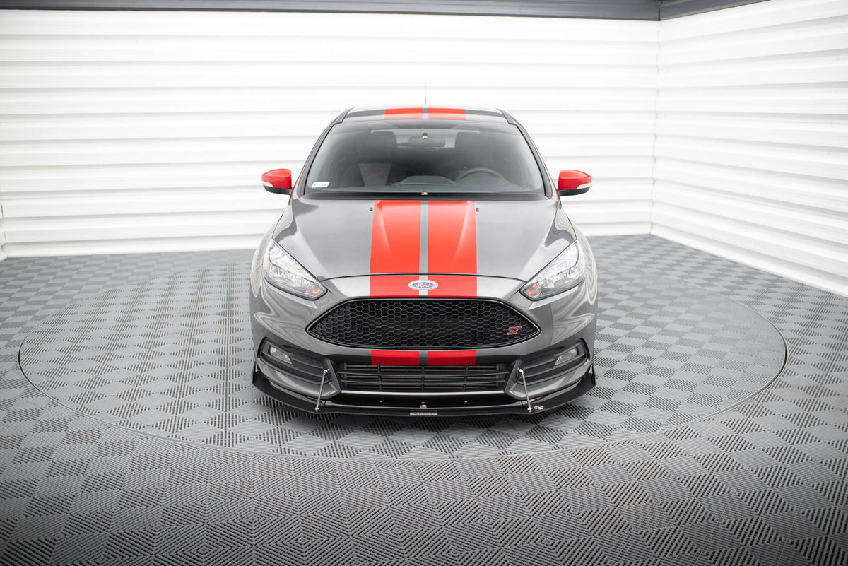 Hybrid Street+ Spoilerlippe Front Ansatz V.2 passend für Ford Focus ST Mk3 FL – Ansicht 1