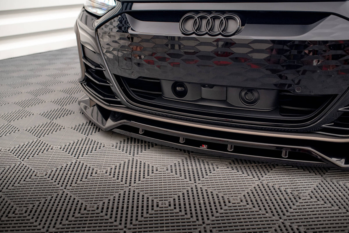 Street+ Spoilerlippe Front Ansatz V.2 passend für Audi e-Tron GT / RS GT Mk1 schwarz Hochglanz – Ansicht 3