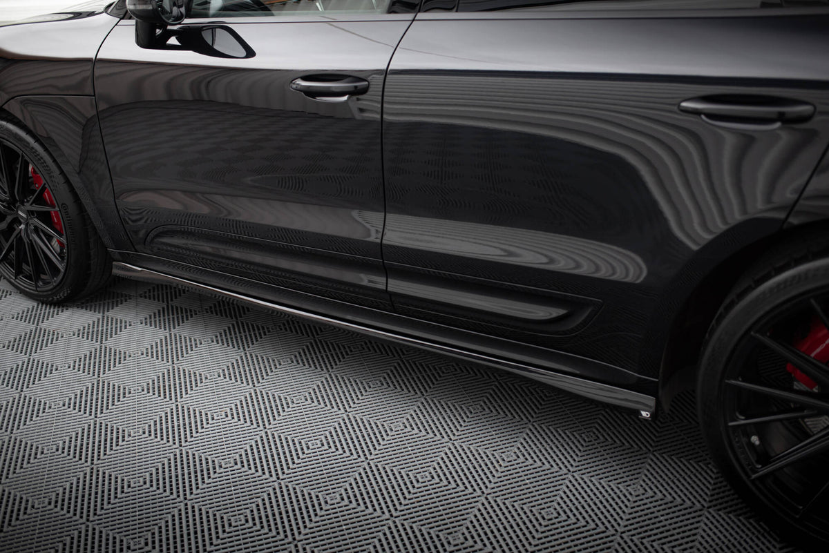 Street+ Seitenschweller Leisten passend für Porsche Macan T / GTS Mk1 Facelift 2   schwarz Hochglanz – Ansicht 4