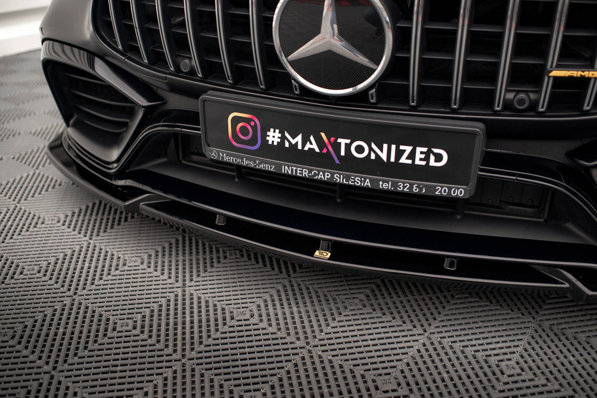 Street+ Spoilerlippe Front Ansatz V.3 passend für Mercedes-AMG GT 63S 4 Door Coupe Aero X290 schwarz Hochglanz – Ansicht 3
