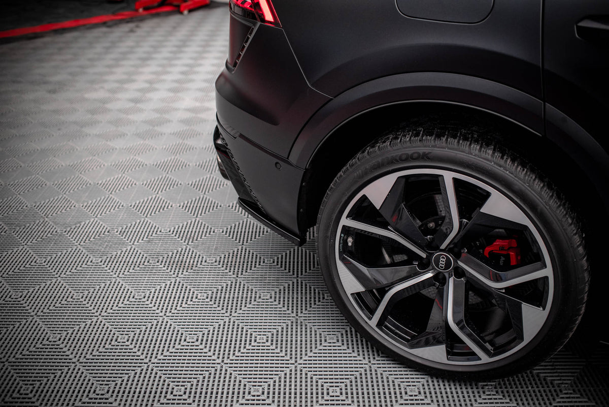 Heck Ansatz Flaps Diffusor passend für Audi RSQ8 Mk1 schwarz Hochglanz – Ansicht 4