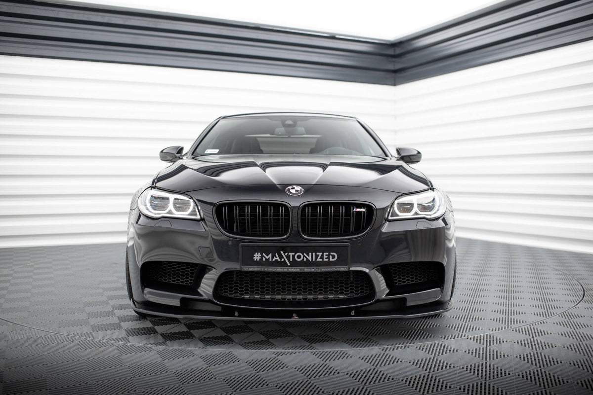 Street+ Spoilerlippe Front Ansatz passend für BMW M5 F10/ F11 schwarz Hochglanz – Ansicht 1
