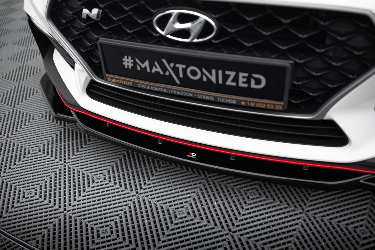 Street+ Spoilerlippe Front Ansatz V.4 passend für Hyundai I30 N Mk3 Hatchback/ Fastback schwarz Hochglanz – Ansicht 4