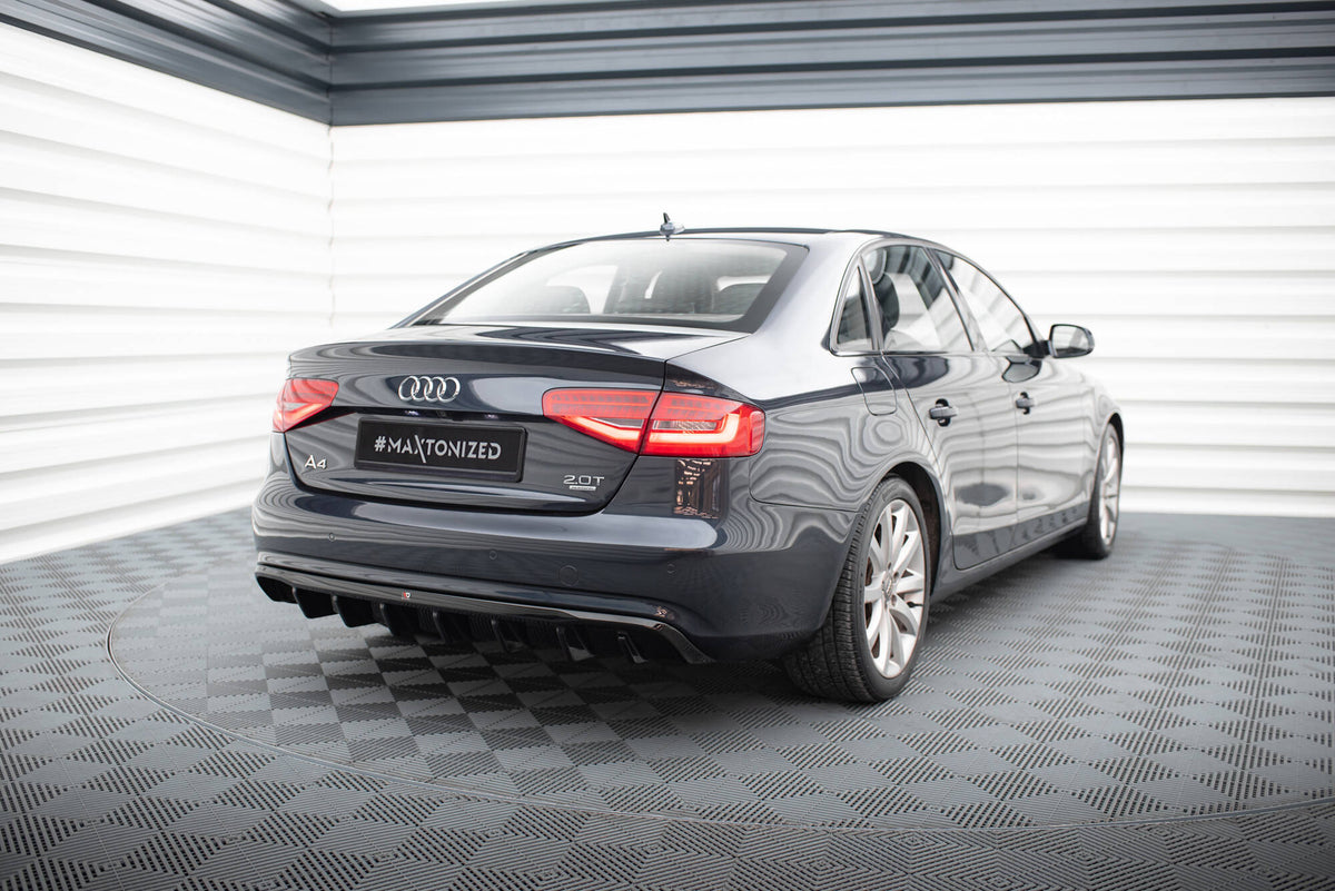 Diffusor Heck Ansatz passend für Audi A4 B8 Facelift (Doppelauspuff li.) – Ansicht 6