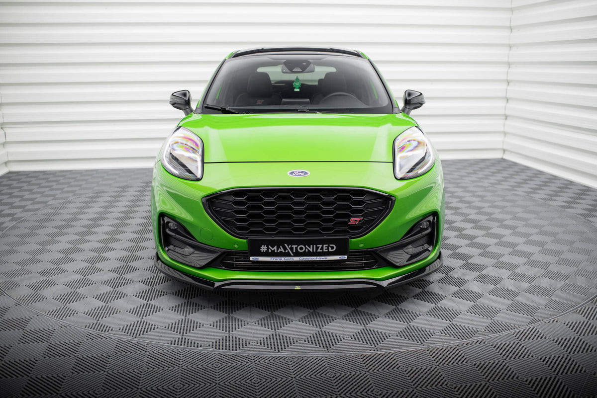 Street+ Spoilerlippe Front Ansatz V.2 passend für Ford Puma ST / ST-Line Mk1 schwarz Hochglanz – Ansicht 1
