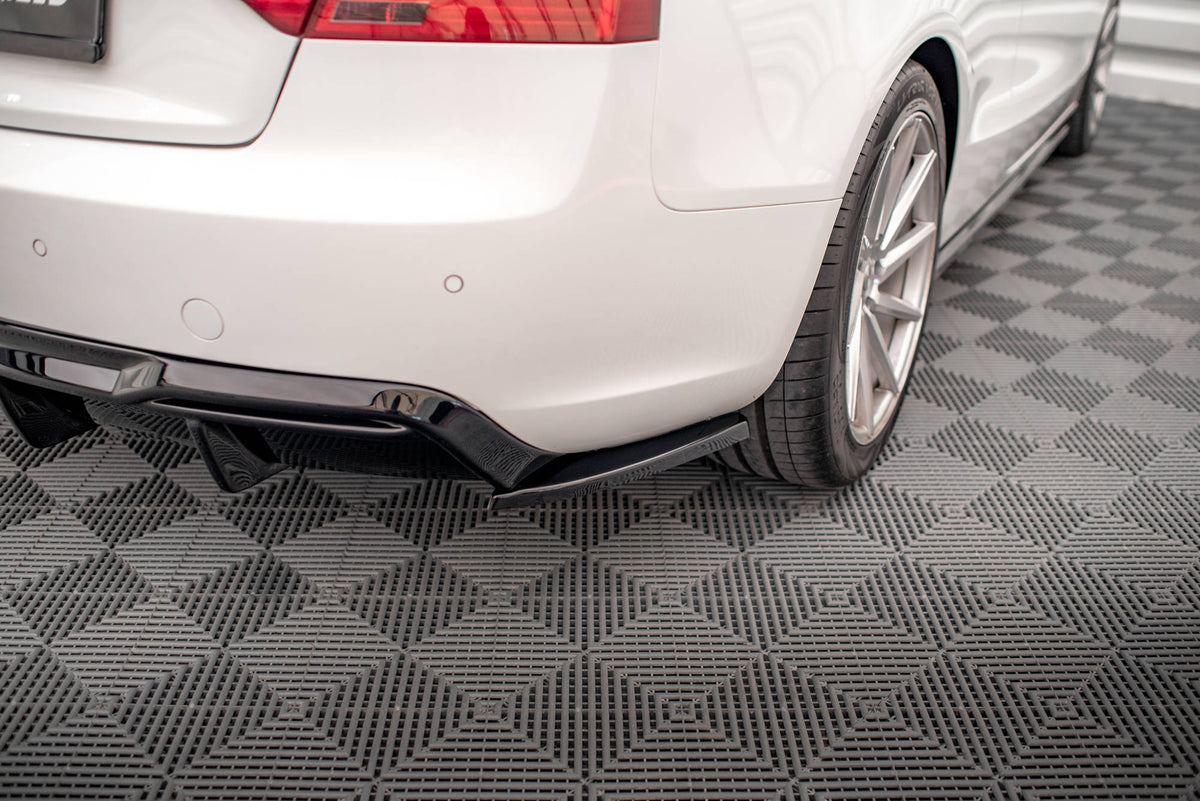 Heck Ansatz Flaps Diffusor passend für Audi A5 Coupe 8T Facelift schwarz Hochglanz – Ansicht 4