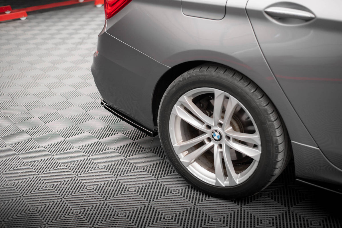 Heck Ansatz Flaps Diffusor passend für BMW 5er GT M-Paket F07 schwarz Hochglanz – Ansicht 4