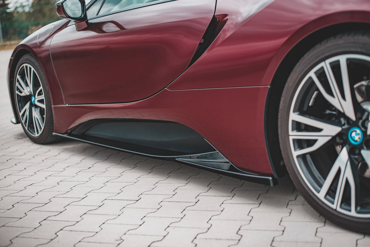 Street+ Seitenschweller Leisten passend für BMW i8 schwarz Hochglanz – Ansicht 6
