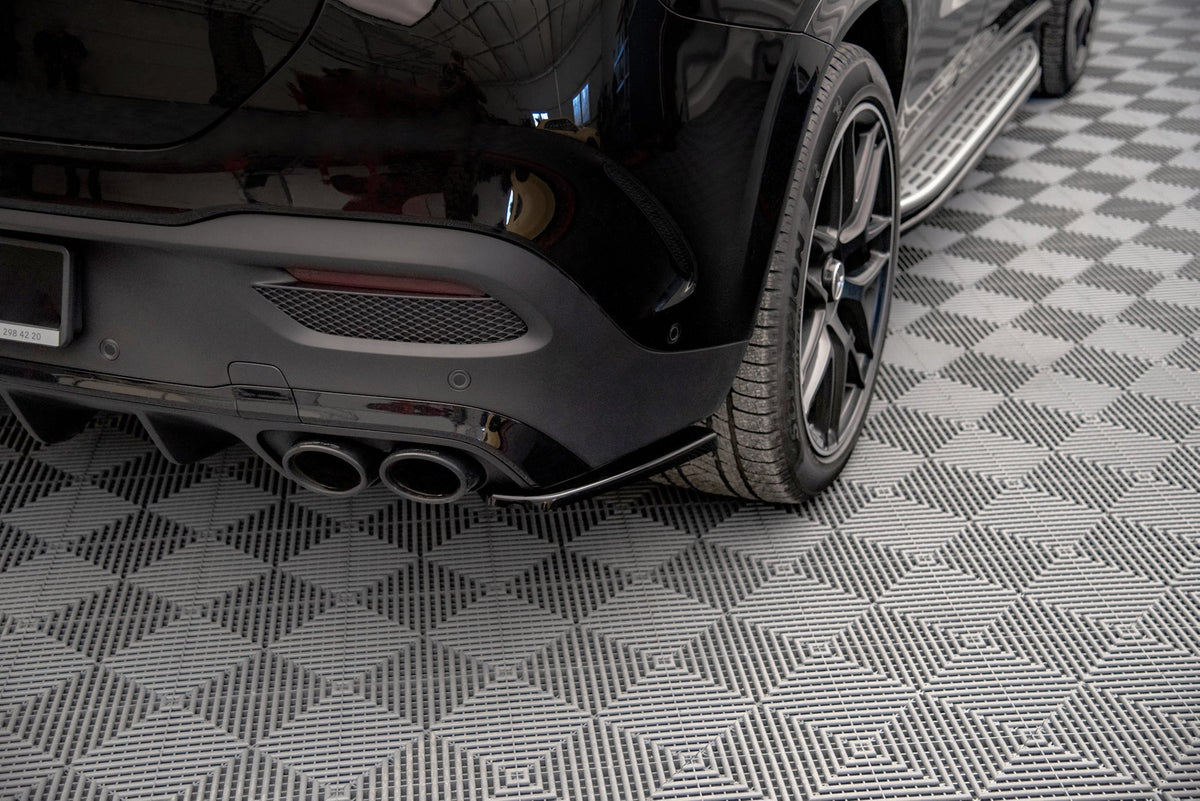 Heck Ansatz Flaps Diffusor passend für Mercedes-AMG GLE 53 Coupe C167 / C167 Facelift schwarz Hochglanz – Ansicht 3