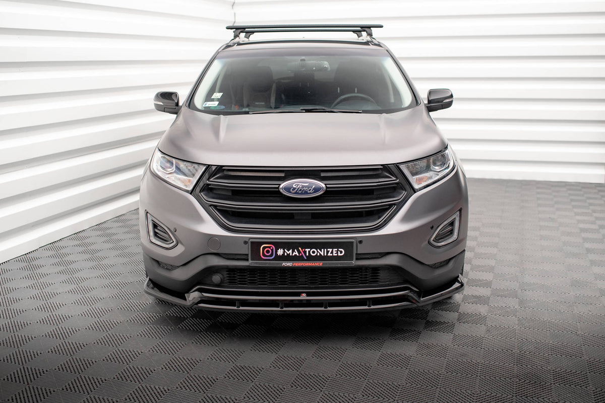 Street+ Spoilerlippe Front Ansatz passend für Ford Edge Mk2 schwarz Hochglanz – Ansicht 3