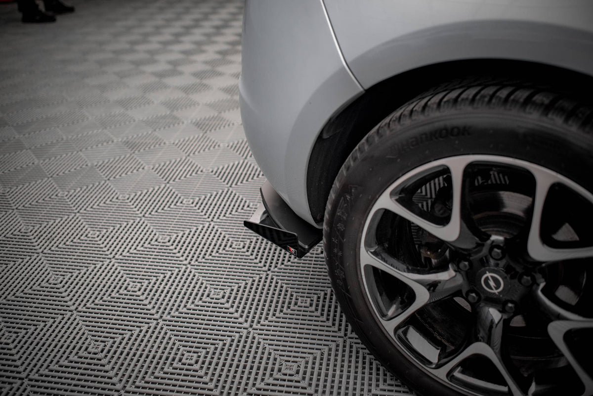Robuste Racing Diffusor Heck Ansatz + Flaps passend für Opel Astra GTC OPC-Line J schwarz Hochglanz – Ansicht 5