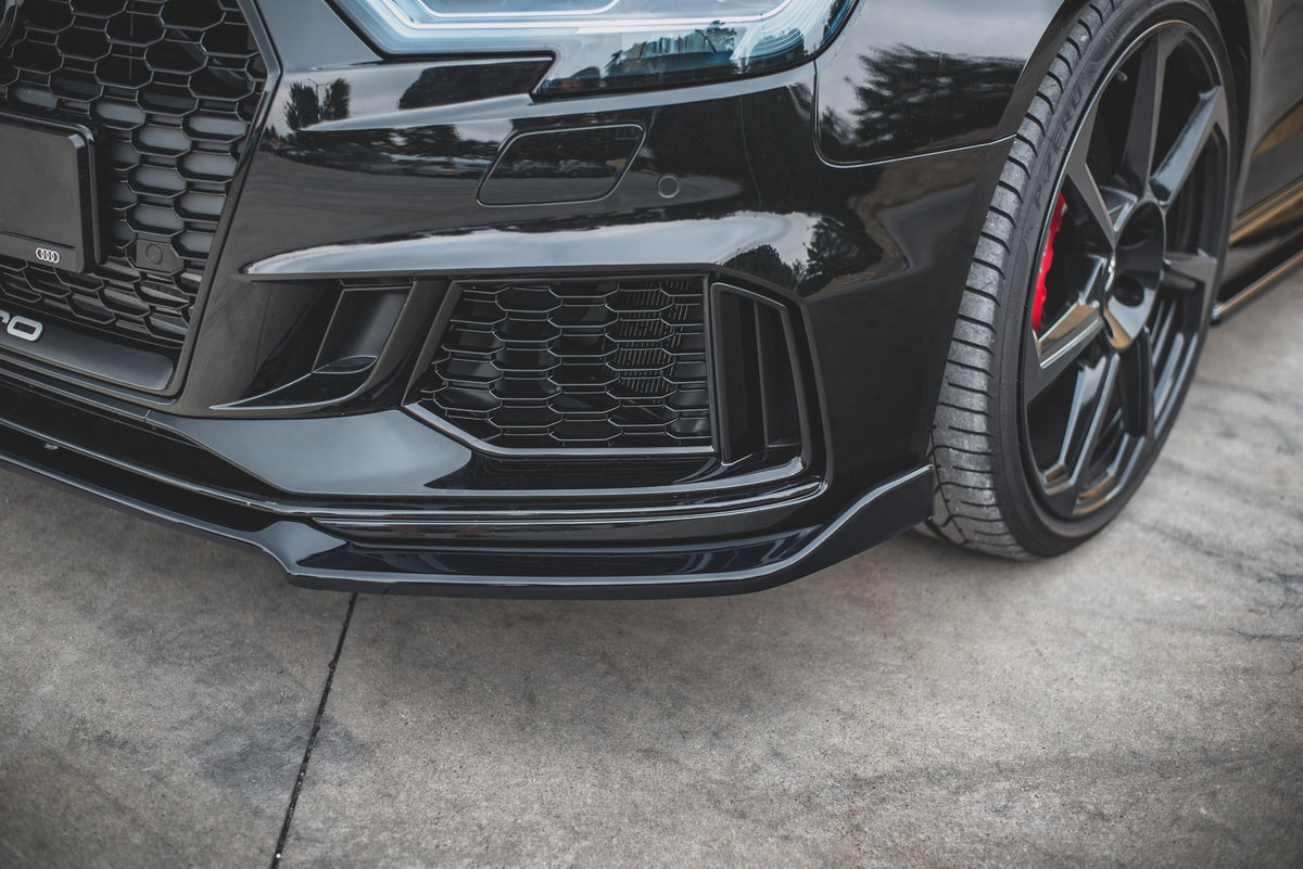 Street+ Spoilerlippe Front Ansatz V.3 passend für Audi RS3 8V FL Sportback schwarz Hochglanz – Ansicht 5