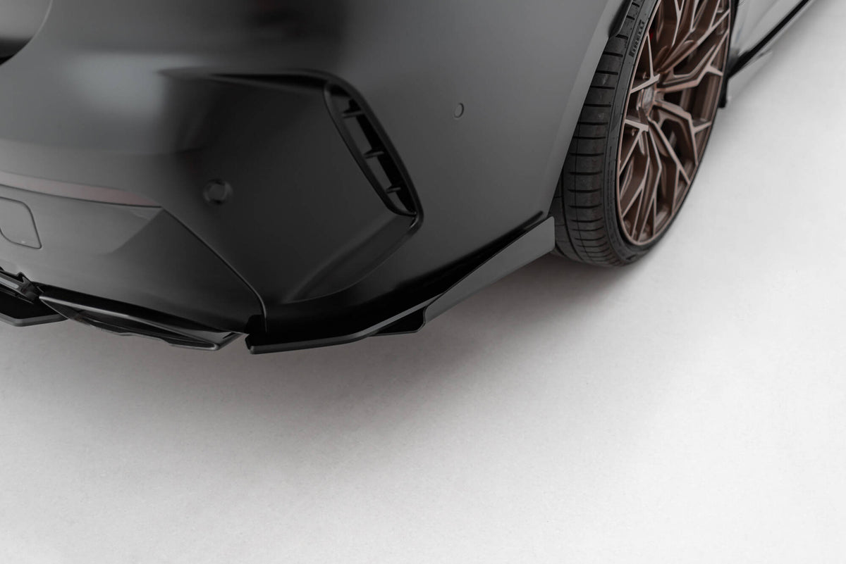 Street Pro Heck Ansatz Flaps Diffusor + Flaps passend für BMW M440i  G22 / G23 / G22 Facelift / G23 Facelift schwarz Hochglanz – Ansicht 3