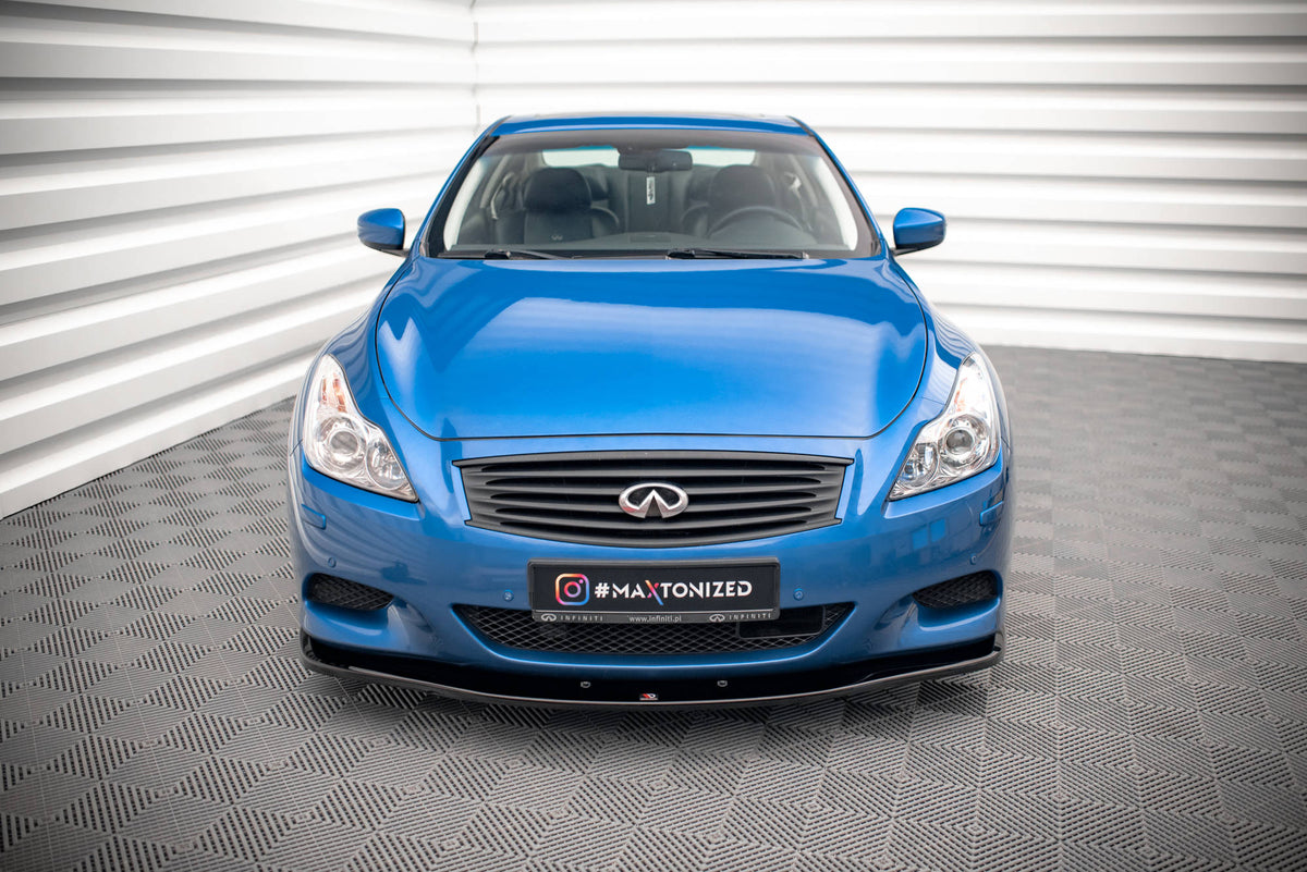Street+ Spoilerlippe Front Ansatz passend für Infiniti G37 Coupe  schwarz Hochglanz – Ansicht 1